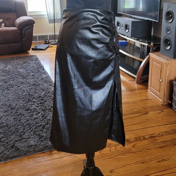 Cider Dresses & Skirts - Cider Faux Leather Skirt